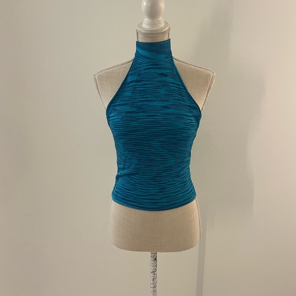 Zara blue halterneck crop top - Picture 1 of 6